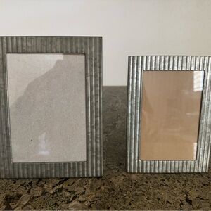 Galvanized Metal Picture Frame Set